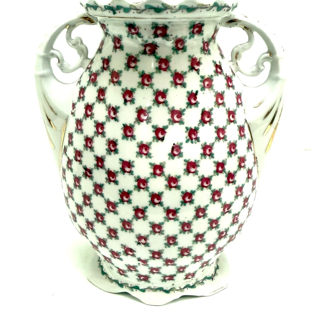 Victoria Austria Floral Patterned Ceramic Vase